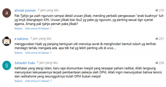 Tjahjo Kumolo PNS Dilarang Julurkan Jilbab, Urus KTP Saja