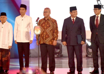 Debat Perdana Pilpres 2019 di Hotel Bidakara, Jakarta Selatan.Kamis (17/1/2019)