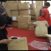 KPU Kota Gorontalo tengah melakukan penyortiran sampul logistik Pemilu 2019. Foto: SC