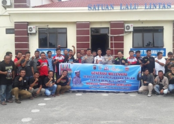 Satuan Lalu Lintas (Satlantas) Polres Pohuwato menggelar kegiatan sosialisasi Millenial Road Safety Festival, di Aula Catur Prasetya, Polres Pohuwato