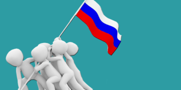 Ilustrasi bendera Rusia