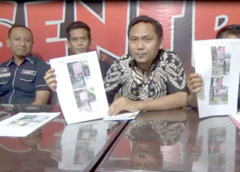 Bukti pelanggaran kampanye yang dilakukan salah satu Caleg DPRD Kabupaten Gorontalo dari PDIP.