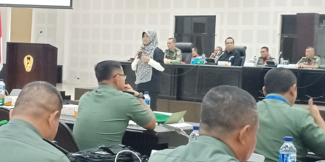 Rapat Kerja Teknis Penerangan (Rakernispen), di Aula Gedung AH Nasution Mabesad, Jakarta., Senin (11/2/209)