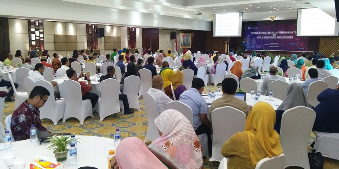 Sosialisasi Perkembangan Ekonomi Terkini Dan Publikasi Statistik, di Aula Kantor Bank Indonesia Perwakilan Gorontalo, Kamis (21/2/2019). Foto: Lukman Polimengo.