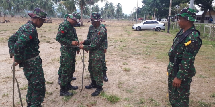 Korem 133/Nani Wartabone menggelar kegiatan latihan Uji Tranpil Perorangan (UTP) yang dilaksanakan oleh Kompi Markas (Kima) Korem 133/Nani Wartabone