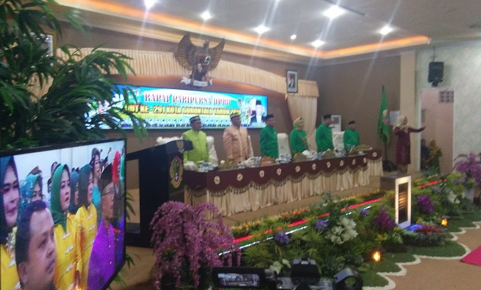 Sidang Paripurna Istimewa DPRD Kota Gorontalo, dalam rangka HUT ke 291 Kota Gorontalo, Selasa (19/3/2019).