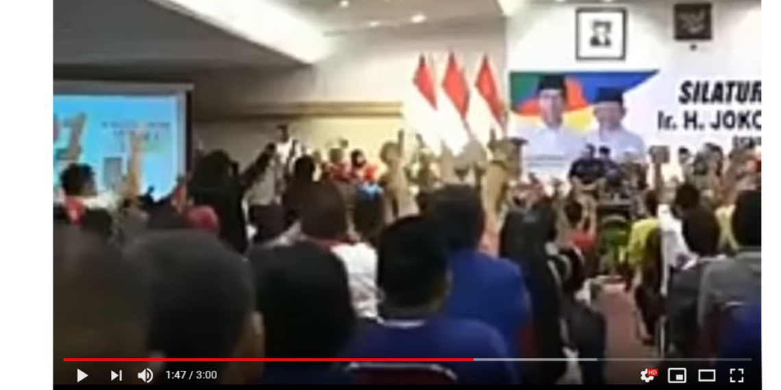 Screenshoot video dukungan salah satu keluarga Sandiaga Uno yang mendukung Capres 01 Joko Widodo.