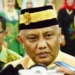 Gubernur Gorontalo Rusli Habibie saat diwawancarai awak media usai menghadiri Rapat Paripurna HUT ke-291 Kota Gorontalo, di Gedung DPRD, Selasa (19/3/2019). (Foto: Salman-Humas).