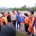 Tim SAR Gabungan saat melakukan pencarian terhadap korban yang terseret arus sungai. Foto: Basarnas Gorontalo.