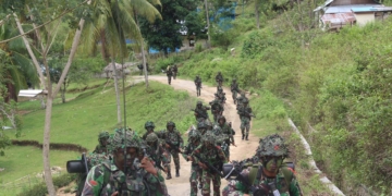 Dalam rangka meningkatkan kemampuan, Batalyon 713/Satya Tama menggelar Uji Siap Tempur, Sabtu (27/4/2019). Uji Siap Tempur tingkat Kompi Yonif 713/Satya Tama merupakan program aplikasi dari seluruh latihan Batalyon Infanteri yang dimulai dari perorangan sampai peleton dan kompi.