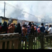 Kebakaran yang terjadi di kompleks Pasar Kamis, Kecamatan Tapa, Senin (6/5/2019). Foto: Akun facebook Amelia R Sune.