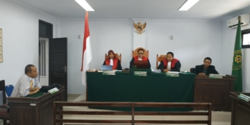 Suasana sidang  di Pengadilan Negeri Kota Gorontalo, Selasa (28/5/2019).