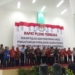 Doa bersama saat pembukaan Rapat PlenobTerbuka rekapitulasi dan penetapan hasil penghitungan perolehan suara Pemilu Tahun 2019 tingkat Provinsi Gorontalo. Rapat pleno tingkat Provinsi ini di gelar di Mess Haji Provinsi Gorontalo, Jumat (3/5/2019).