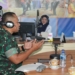 Danrem 133/Nani Wartabone, Kolonel Czi Arnold AP Ritiauw saat menjadi narasumber dalam dialog interaktif secara langsung dengan Radio Republik Indonesia (RRI) Gorontalo, Senin (24/6/2019).