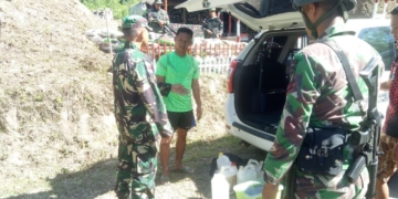 Personil di pos Kotis TNI AD dari jajaran Yonif 713/Satya Tama berhasil menggagalkan upaya penyelundupan ratibuan liter minuman keras (Miras) jenis cap tikus dari perbatasan.