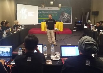 Google News Initiative and Internews bekerja sama dengan Aliansi Jurnalis independen (AJI) Indonesia menggelar pelatihan Google News Initiative Training Network di salah satu hotel di Kota Gorontalo, Sabtu – Minggu (13 -14/7/2019)
