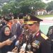 Kapolda Gorontalo Brigjen Pol rachmad Fudail saat diwawancarai awak media usai upacara HUT Bhayangkara ke 73, Rabu (10/7/2019).