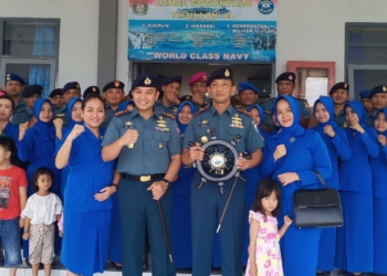 Foto bersamapisah sambut Danlanal Gorontalo, Kamis (4/7/2019).