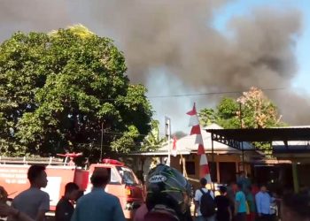6 rumah di Kelurahan Liluwo, Kecamatan Kota Tengah, Kota Gorontalo, Jumat (9/8/2019), ludes dilahap si jago merah.