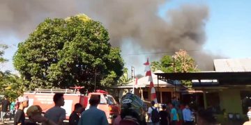 6 rumah di Kelurahan Liluwo, Kecamatan Kota Tengah, Kota Gorontalo, Jumat (9/8/2019), ludes dilahap si jago merah.