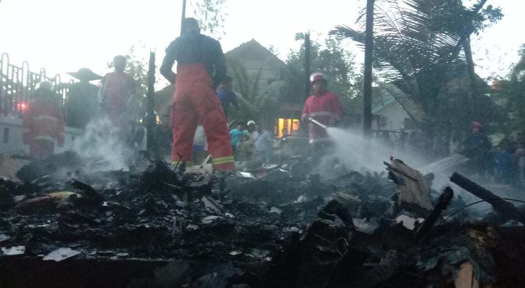 Gudang barang milik kantor Balai Pemantapan Kawasan Hutan (BPKH) Wilayah XV Gorontalo, yang ludes terbakar, Selasa (6/8/2019).