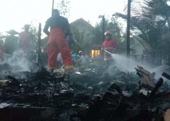 Gudang barang milik kantor Balai Pemantapan Kawasan Hutan (BPKH) Wilayah XV Gorontalo, yang ludes terbakar, Selasa (6/8/2019).