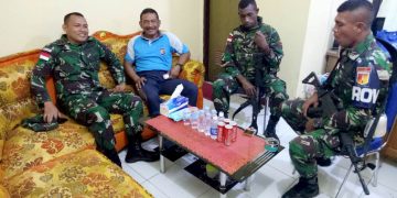 Satgas Pamtas Yonif 713/Satya Tama Pos Kout melaksanakan kegiatan anjangsana ke Polres Keerom, Jayapura, Rabu (14/8/2019). Anjang sana ini juga merupakan perkenalan Satgas Pamtas Yonif 713 di medan tugas yang baru.