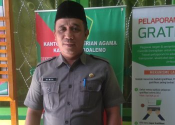 Hamka Isa Biola selaku Kasubag Umum Kantor Kemenag Kabupaten Boalemo.