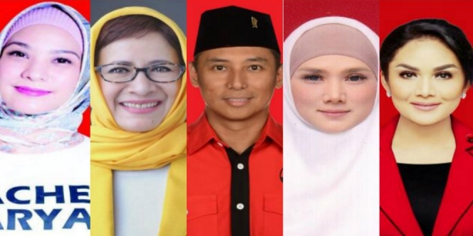Deretan beberapa Selebriti yang menjadi Anggota DPR RI. (Foto: KPU.go.id)