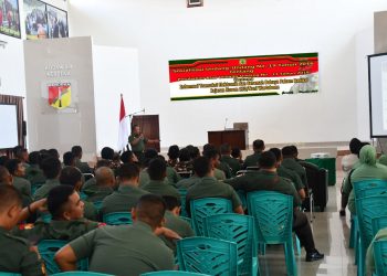 Korem 133/Nani Wartabone bekerjasama dengan instansi terkait menggelar sosialisasi Undang-undang No 19 tahun 2016 dan perubahan atas undang-undang no 11 tahun 2018 tentang Informasi Transaksi Elektronik (ITE) dan ceramah Bahaya Paham Radikal, yang digelar di Aula Kusno Danupoyo Korem 133/Nani Wartabone, Rabu (27/11/2019).