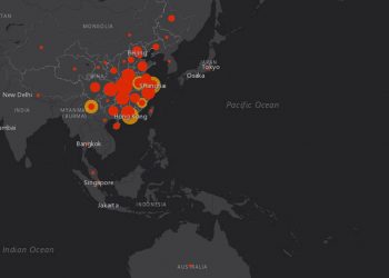 Sreenshot sebaran virus Corona.