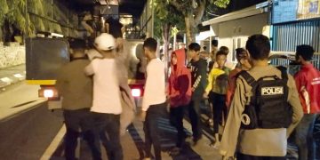 Puluhan remaja yang diamankan aparat Polres Gorontalo Kota.