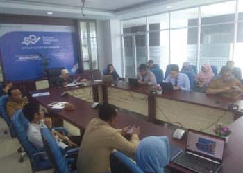 Rilis fenomena pertumbuhan ekonomi yang di ge;lar di Kantor BPS Provinsi Gorontalo. Foto: Lukman Polimengo.