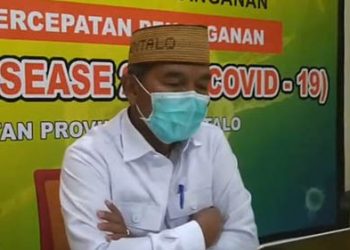 Juru bicara Tim Gugus Tugas Percepatan Penanganan (GTPP) Covid  19 Provinsi Gorontalo, Darda Daraba dalam keterangan pers.