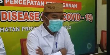 Juru bicara Tim Gugus Tugas Percepatan Penanganan (GTPP) Covid  19 Provinsi Gorontalo, Darda Daraba dalam keterangan pers.