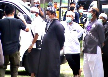 Jamaah Tabligh yang menjalani isolasi di Asrama Haji Embarkasih Antara Provinsi Gorontalo. Foto: Lukman Polimengo/mimoza.tv