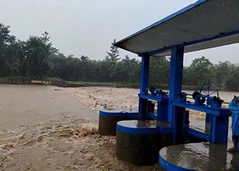 Kondisi air di Bendungan Alele, Kecamatan Suwawa Tengah, Kabupaten Bone Bolango.