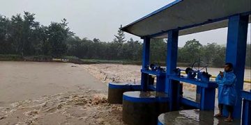 Kondisi air di Bendungan Alele, Kecamatan Suwawa Tengah, Kabupaten Bone Bolango.