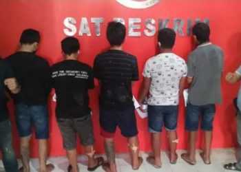Lima orang yang terlibat dalam sindikat spesialis pencurian sarang burung walet, diringkut Tim Pandwa Satreskrim Polres Gorontalo.