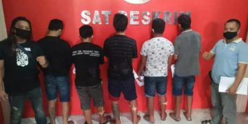 Lima orang yang terlibat dalam sindikat spesialis pencurian sarang burung walet, diringkut Tim Pandwa Satreskrim Polres Gorontalo.
