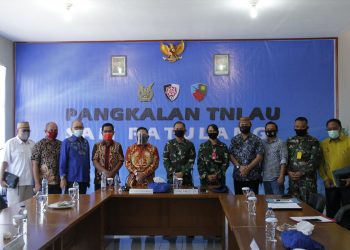 Foto bersama jajaran Pemkot Gorontalo bersama Lanud "Tentara Langit" Sam Ratulangi Manado. Foto: Pentak Lanudsri.