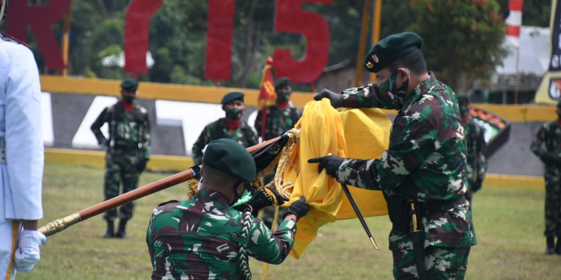 Prosesi peralihan Batalyon Infanteri (Yonif) 715/Motuliato yang bermarkas di Tolongio, Gorontalo Utara, Provinsi Gorontalo menjadi Yonif Raider 715/Motuliato.