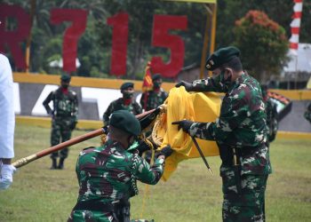 Prosesi peralihan Batalyon Infanteri (Yonif) 715/Motuliato yang bermarkas di Tolongio, Gorontalo Utara, Provinsi Gorontalo menjadi Yonif Raider 715/Motuliato.