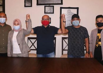 Hamzah Muslimin dan Minarti Buo, Calon Ketua Umum (Caketum) Badan Pengurus Cabang (BPC) Himpunan Pengusaha Muda Indonesia (HIPMI) Kota Gorontalo.