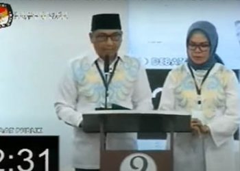 Pasangan Calon Bupati dan Wakil Bupati Bone Bolango Nomor urut 02, Hamim Pou dan Merlan Uloli.