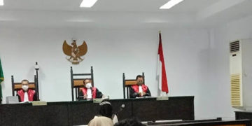 Sidang dugaan korupsi pengadaan lahan GORR yang berlangsung di Pengadilan Tipikor.