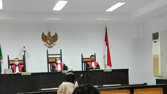 Sidang dugaan korupsi pengadaan lahan GORR yang berlangsung di Pengadilan Tipikor.