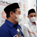 Ketua DPW PKS Gorontalo, Adnan Entengo bersama Ketua DPW Nasdem Gorontalo, Hamim Pou, saat diwawancarai wartawan.