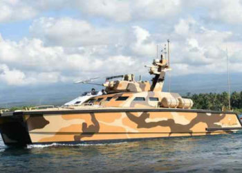 Kendaraan tempur Tank Boat Antasena yang dibangun oleh konsorsium PT Pindad (Persero), PT Lundin Industry Inves, PT Len Industri (Persero) dan PT Hariff. Foto: Indomiliter.com.