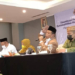 Anggota Dewan Pengawas (DEWAS) Badan Pengelola Keuangan Haji (BPKH), Masudi Syuhud, saat memberikan pemaparan pada kegiatan diseminasi pengawasan operasional dan sustainabilitas haji dengan stakeholder perhajian, di Kota Gorontalo, Kamis (3/6/2021).